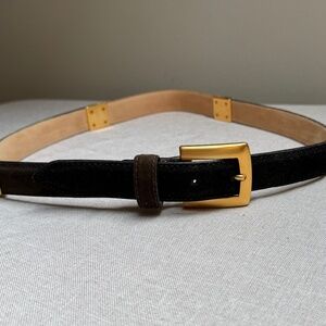 Women's Avignon Genuine Leather Black Tan And Brown Belt Size M Made in USA